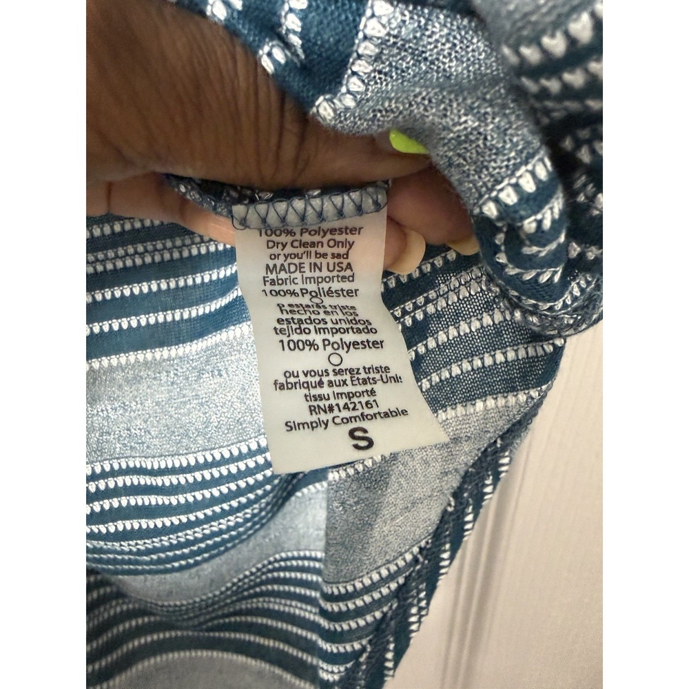 NWT LuLaRoe Lindsay Kimono Cardigan Small Blue Lace Open Front High Low Boho - Picture 6 of 6